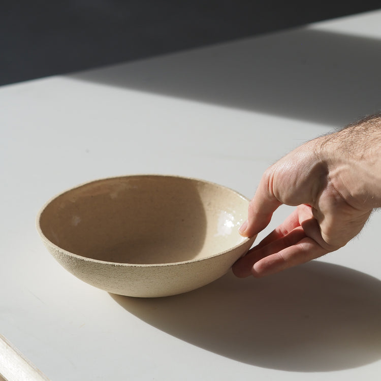 ASSIETTE CREUSE SABLE TRANSPARENT Ø20CM