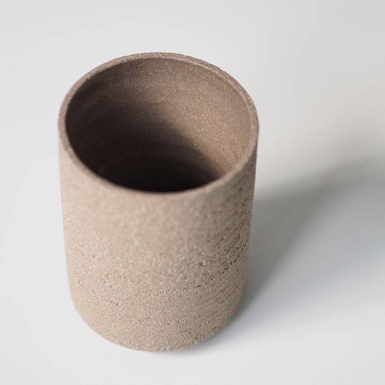 GOBELET ALLONGÉ GRIS TRANSPARENT Ø7,5CM