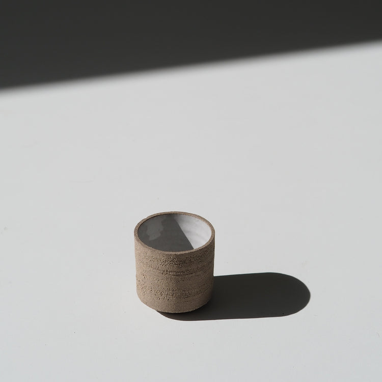 GOBELET EXPRESSO GRIS BLANC Ø6CM