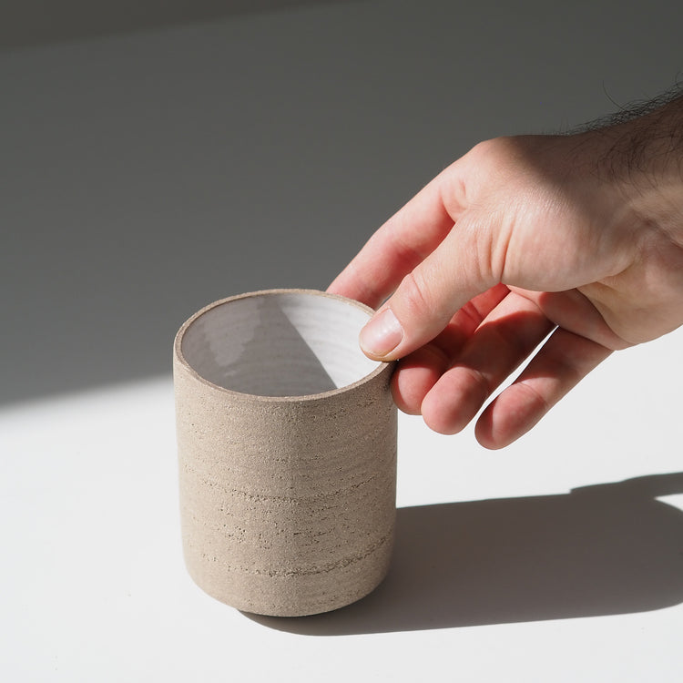 GOBELET GRAND GRIS BLANC Ø8,5CM