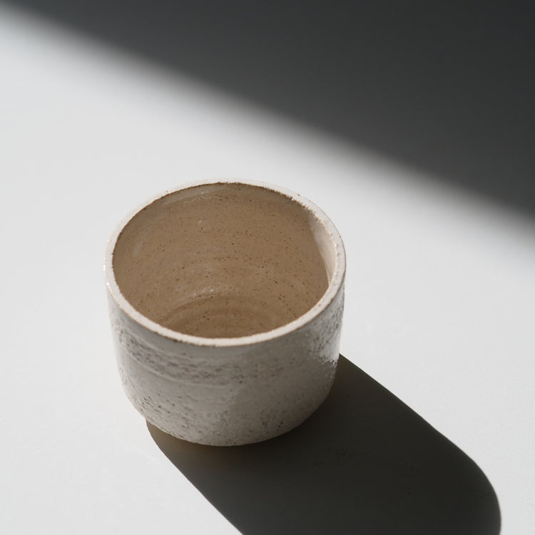 GOBELET PETIT SABLE BLANC INTÉGRAL Ø7,5CM