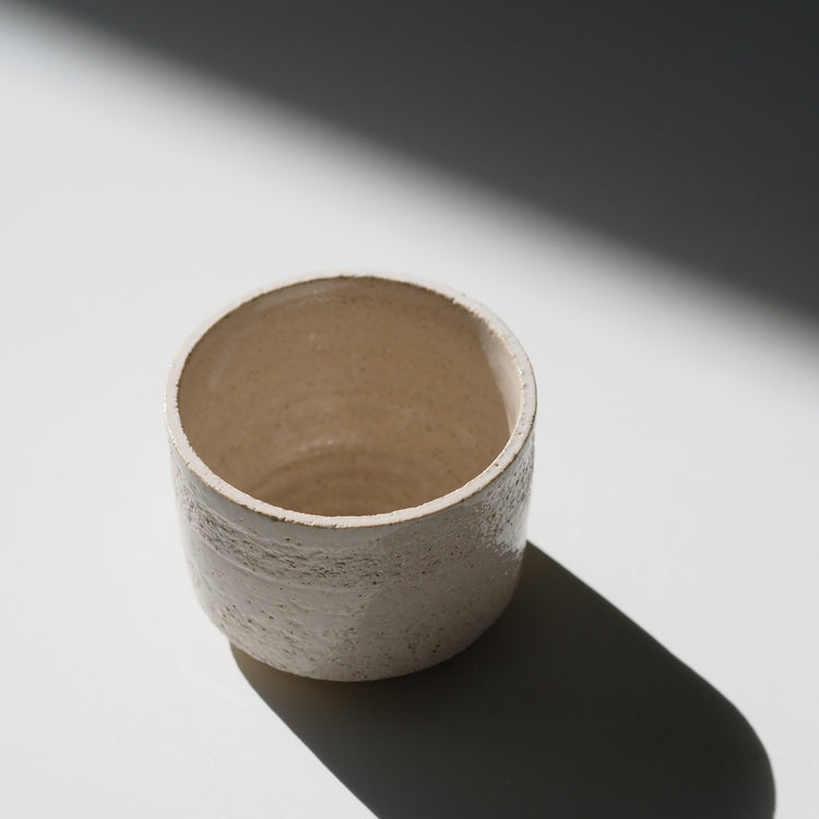 GOBELET PETIT SABLE BLANC INTÉGRAL Ø7,5CM