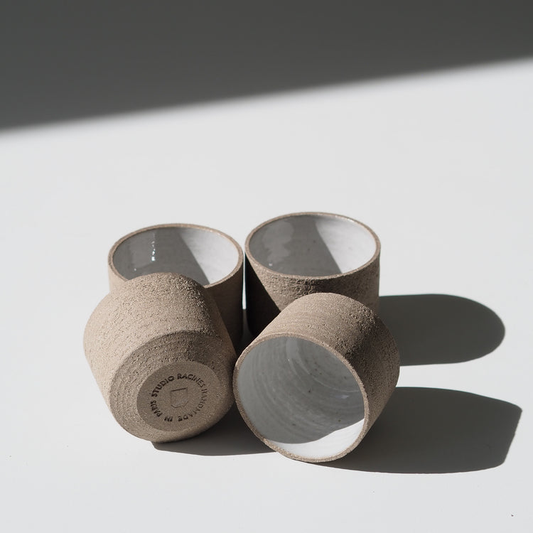 GOBELET PETIT GRIS BLANC Ø7,5CM