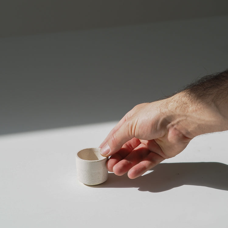 GOBELET RISTRETTO SABLE BLANC INTÉGRAL Ø5CM