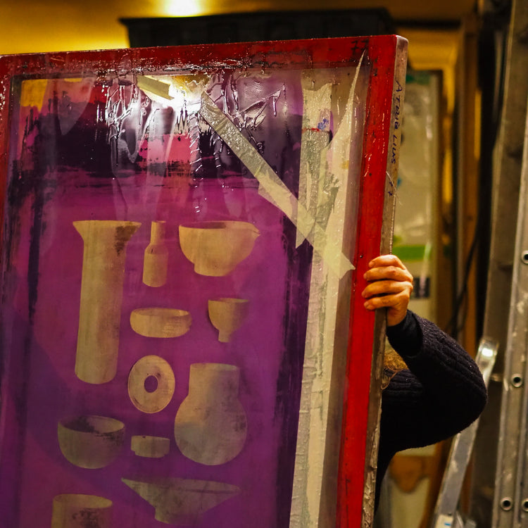 TOILE SERIGRAPHIÉE À LA MAIN