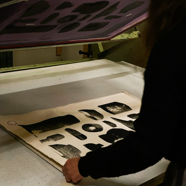 TOILE SERIGRAPHIÉE À LA MAIN