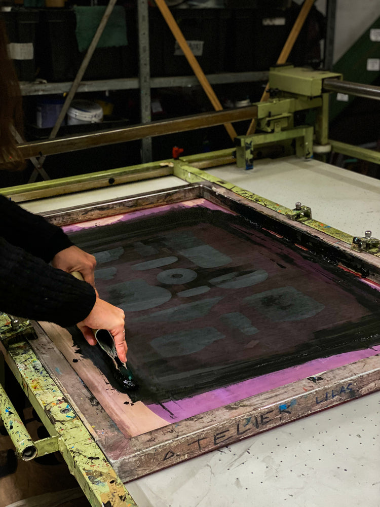 TOILE SERIGRAPHIÉE À LA MAIN