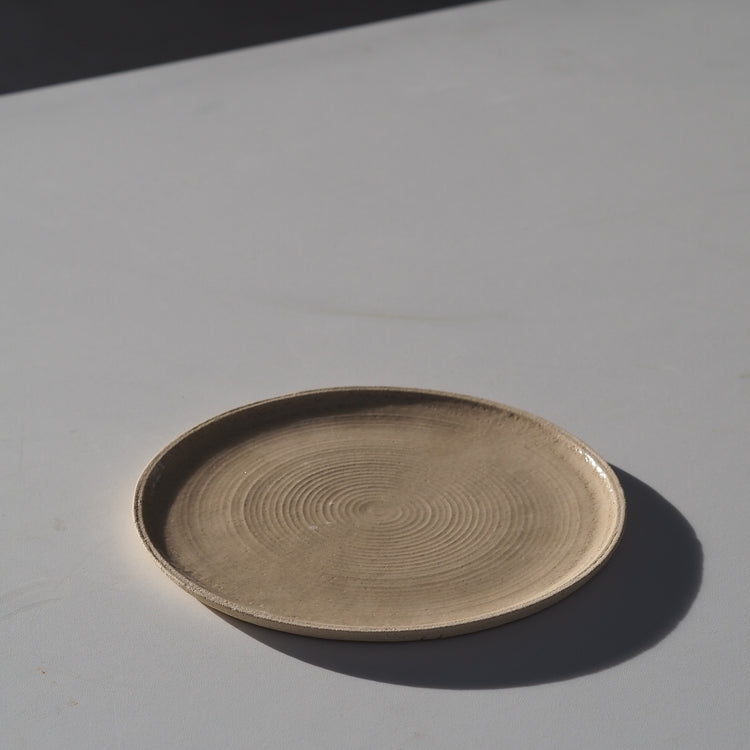 ASSIETTE PLATE SABLE TRANSPARENT Ø20CM