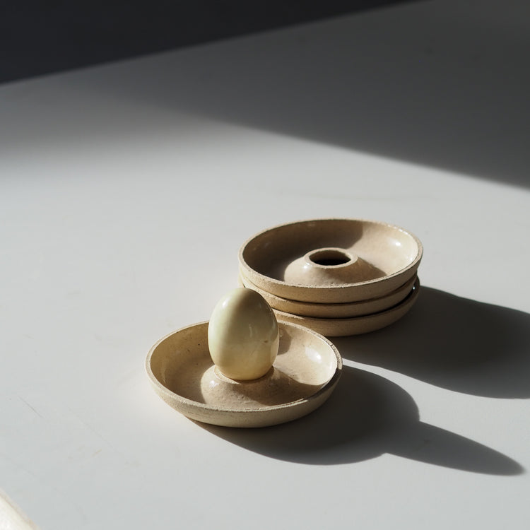 COQUETIER SABLE TRANSPARENT Ø12CM
