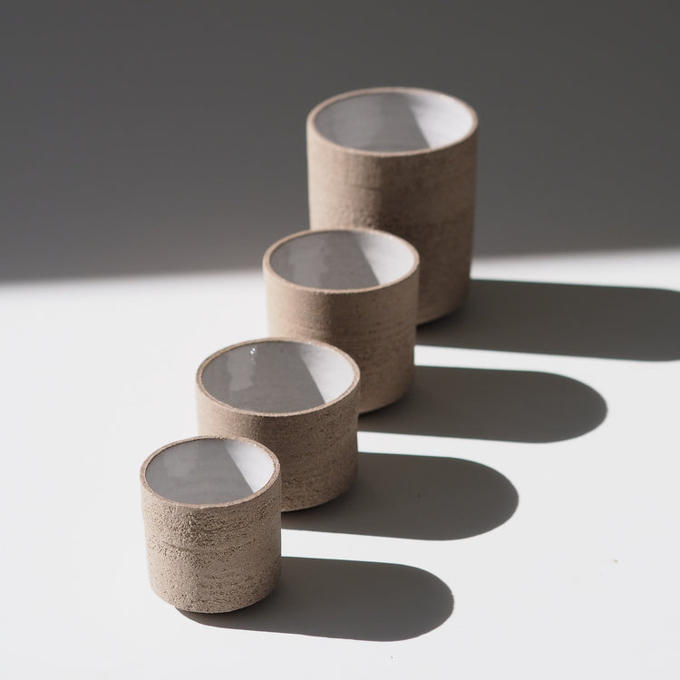 GOBELET EXPRESSO GRIS BLANC Ø6CM