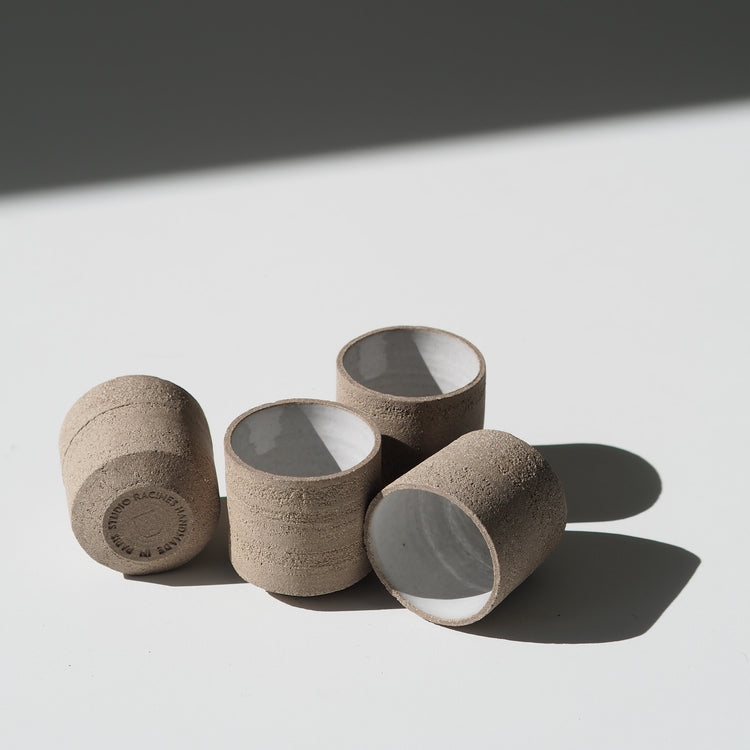 GOBELET EXPRESSO GRIS BLANC Ø6CM