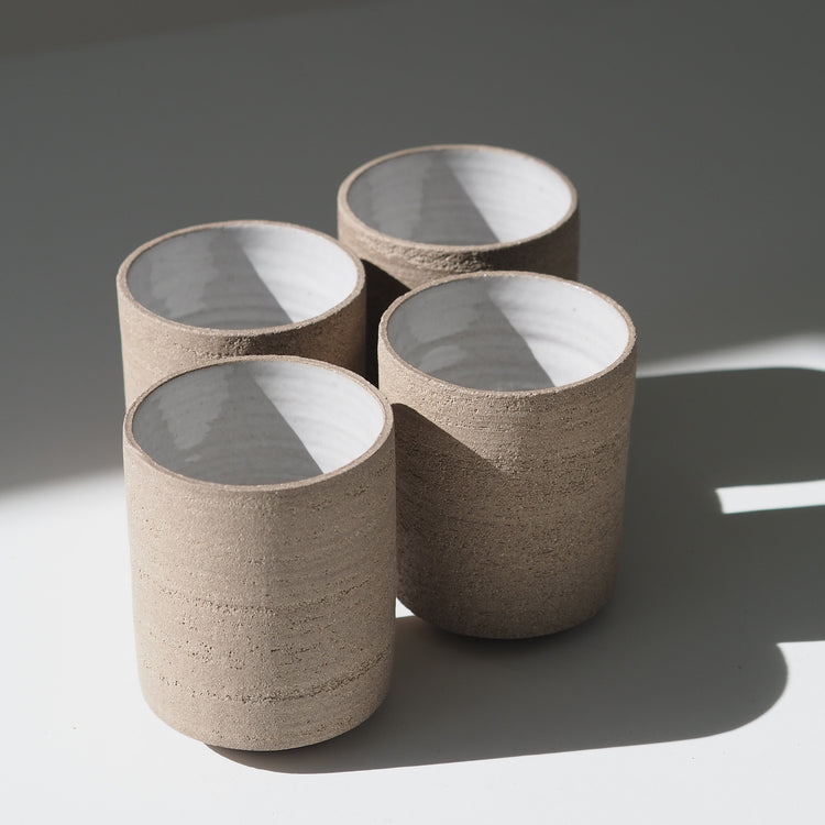 GOBELET GRAND GRIS BLANC Ø8,5CM