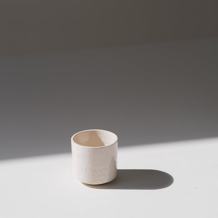 GOBELET MOYEN SABLE BLANC INTÉGRAL Ø7CM