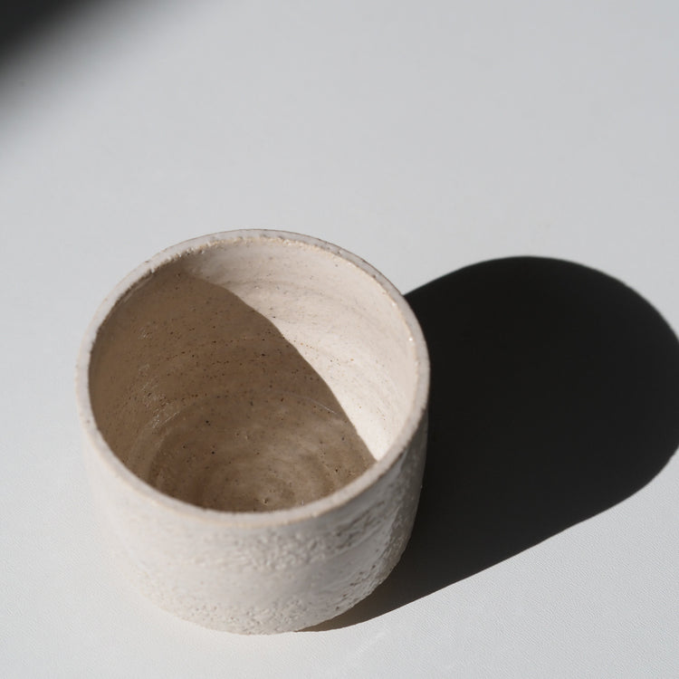 GOBELET PETIT SABLE BLANC INTÉGRAL Ø7,5CM