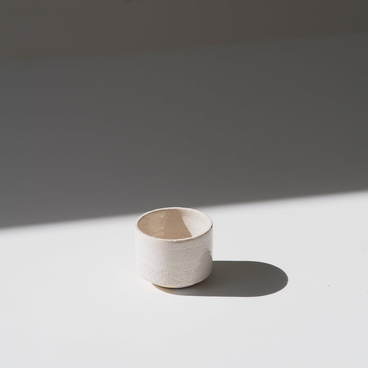 GOBELET PETIT SABLE BLANC INTÉGRAL Ø7,5CM