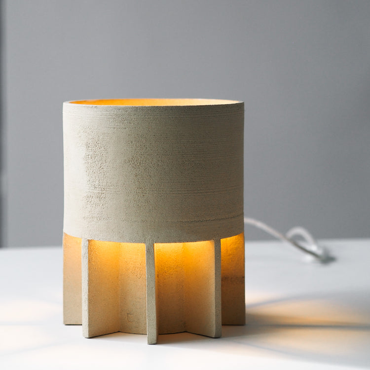 LAMPE SUR PIED GRANDE SABLE TRANSPARENT Ø19CM