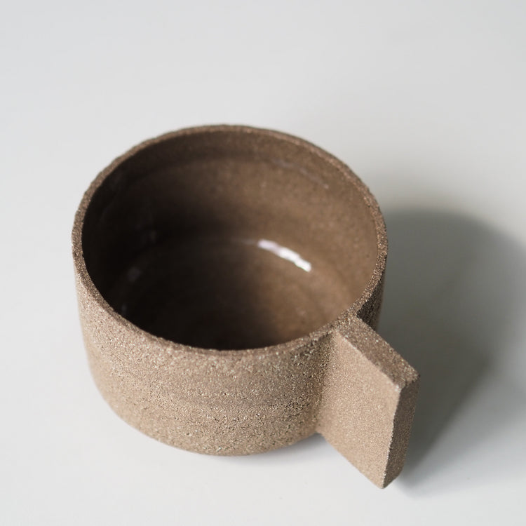 TASSE À ANSE GRISE TRANSPARENT Ø9CM