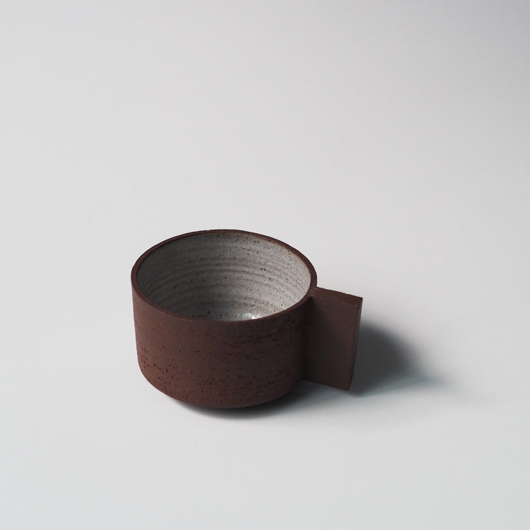 TASSE À ANSE ROUGE BLANC Ø9CM