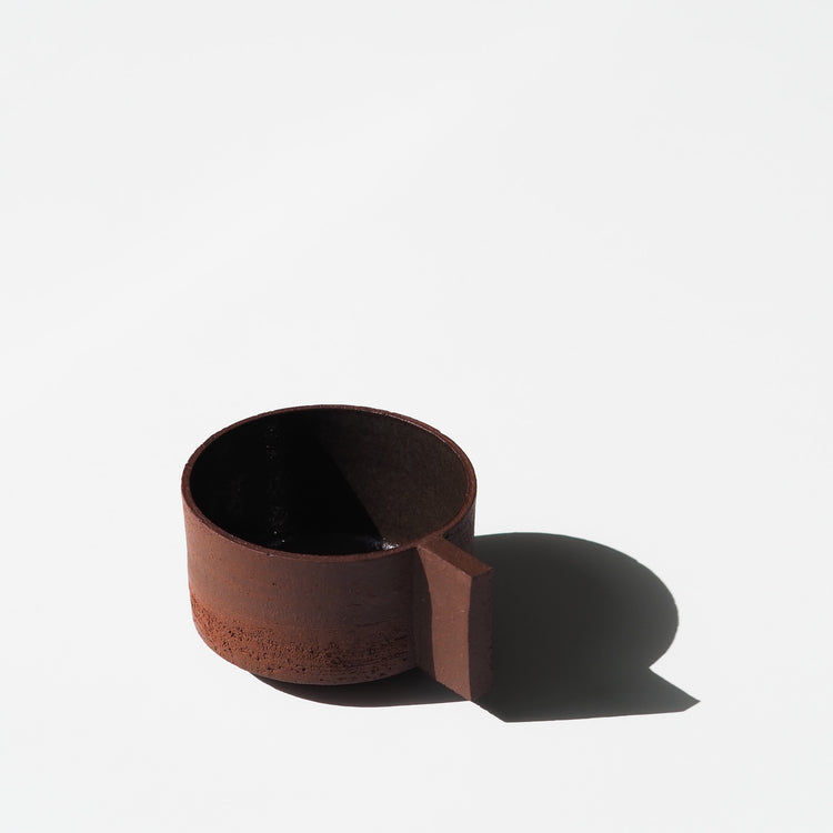 TASSE À ANSE ROUGE TRANSPARENT Ø9CM